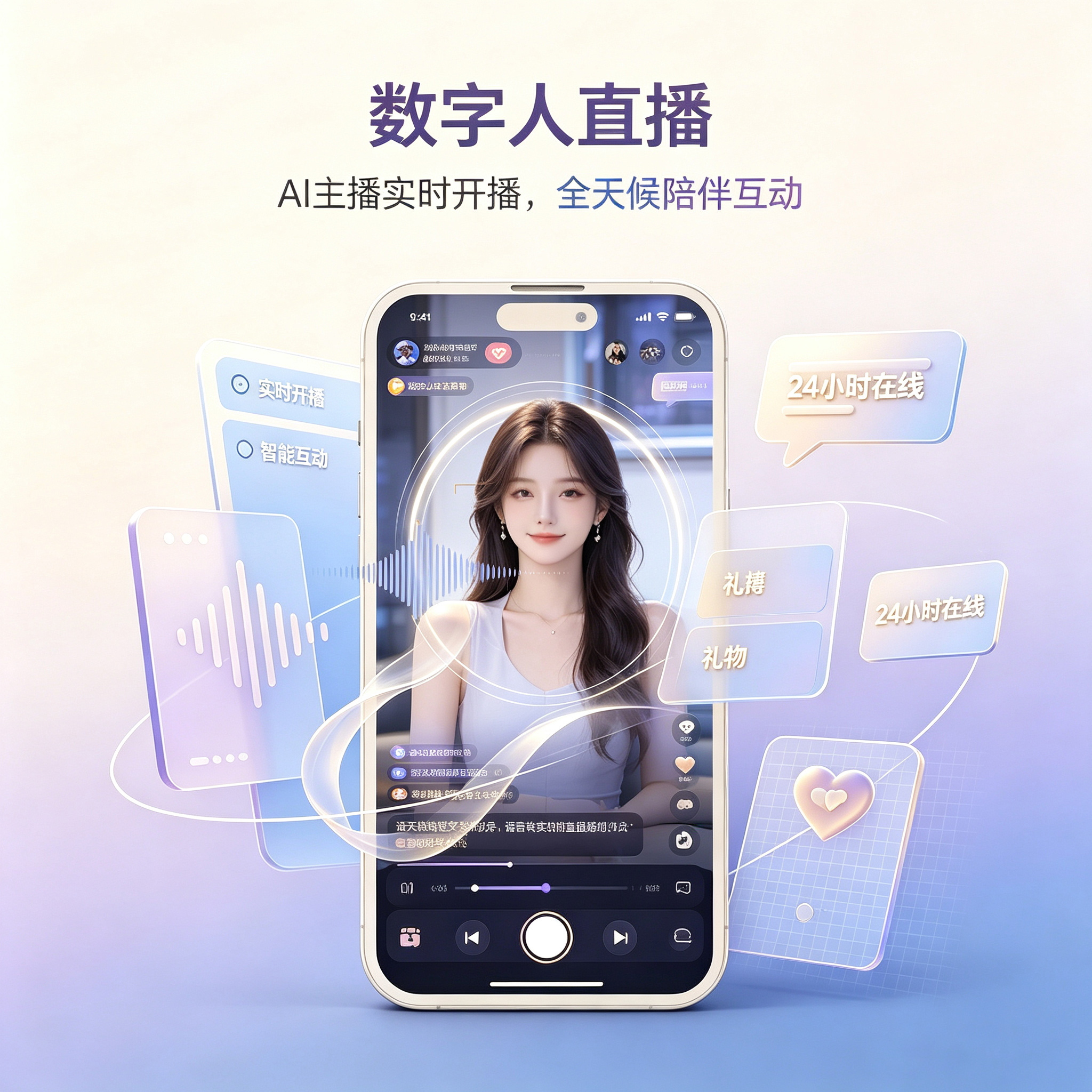 AI数字人直播功能模块